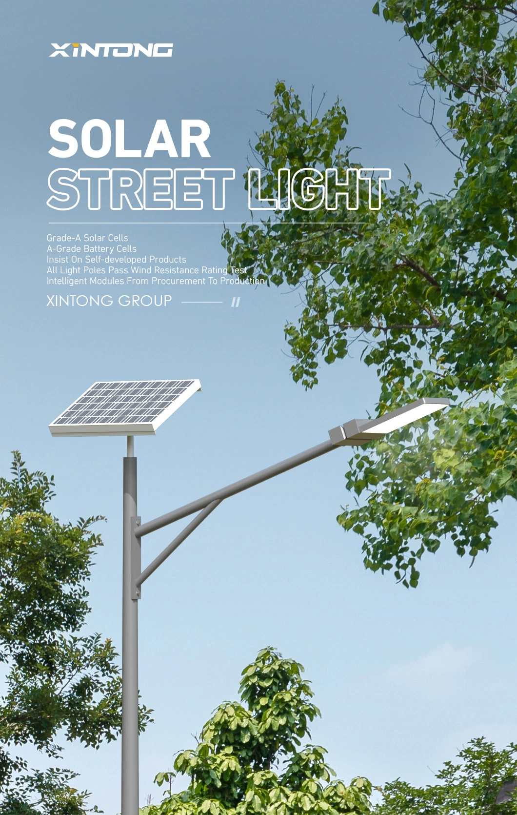 IP65 High Brightness Power Waterproof Outdoor Road Energy Saving LED Solar Panel Street Light with Pole